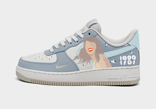 Taylor Swift Version Air Force 1 Custom Nike Shoes Taylor Swift Blue Shoes