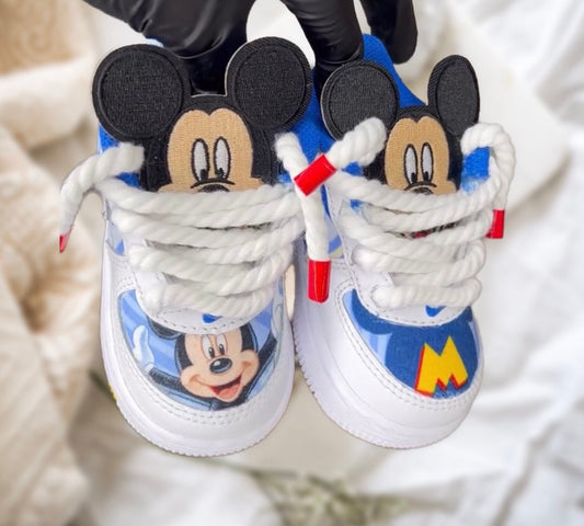 Mickey Mouse Birthday Boy Shoes | Mickey Mouse Birthday Party Boy Sneakers Mickey Mouse | Nike Air Force 1 Low